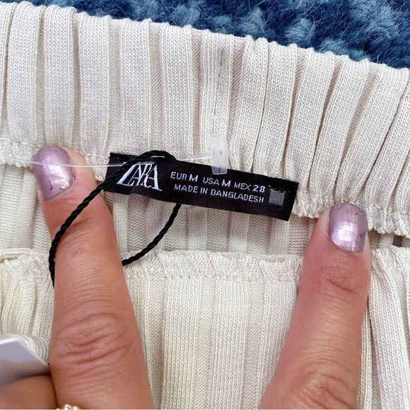 🍂 ZARA STONE RIBBED HIGH WAIST PENCIL MAXI SKIRT! - Picture 7 of 8